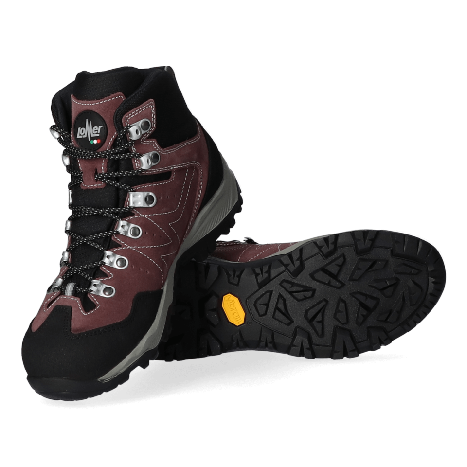 Lomer Italy Cristallo 2.0 Mtx Suede Waterproof Vibram Süet Deri Kadın Bot Borgogna