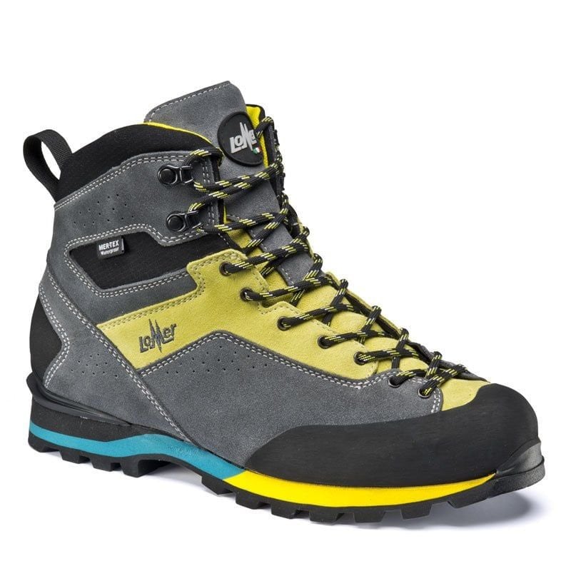 Lomer Italy Badia II High MTX Suede Waterproof Vibram Süet Deri Bot Brain/Celery (Yarı Otomatik Krampon Uyumlu)