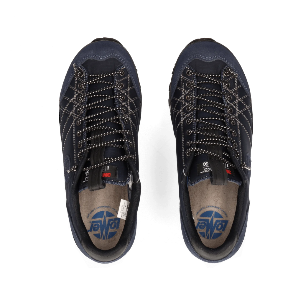 Lomer Italy Bio Naturale Thermo 3M Thinsulate MTX Soğuk İklim Vibram Full Çarşak Kadın Ayakkabı Flag Mavi