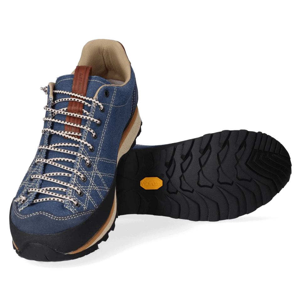 Lomer Italy Bio Naturale Canvas Vibram Full Çarşaklı Erkek Ayakkabı Flag Mavi